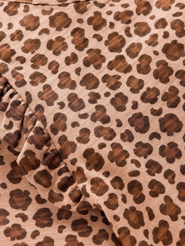 Boden Brown Frill Sleeve Slub Top - Image 3 of 3 Boden Brown Frill Sleeve Slub Top - Image 3 of 3