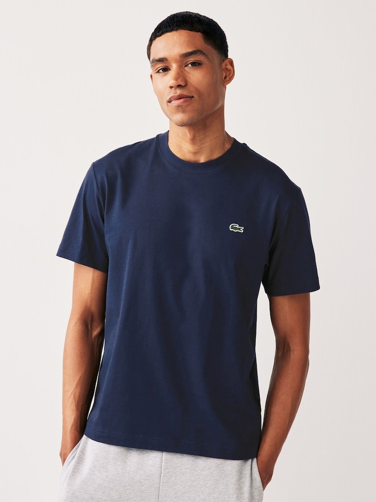 Marineblau - Lacoste Jersey-T-Shirt mit lockerer Passform aus 100 % Baumwolle - Bild 1 von 6