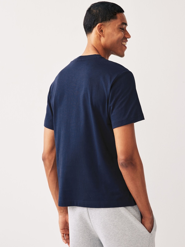 Marineblau - Lacoste Jersey-T-Shirt mit lockerer Passform aus 100 % Baumwolle - Bild 2 von 6