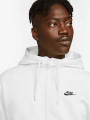 Vit - Nike Club Zip Up Huvtröja - Bild 10 av 15