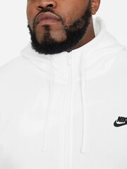 Vit - Nike Club Zip Up Huvtröja - Bild 12 av 15