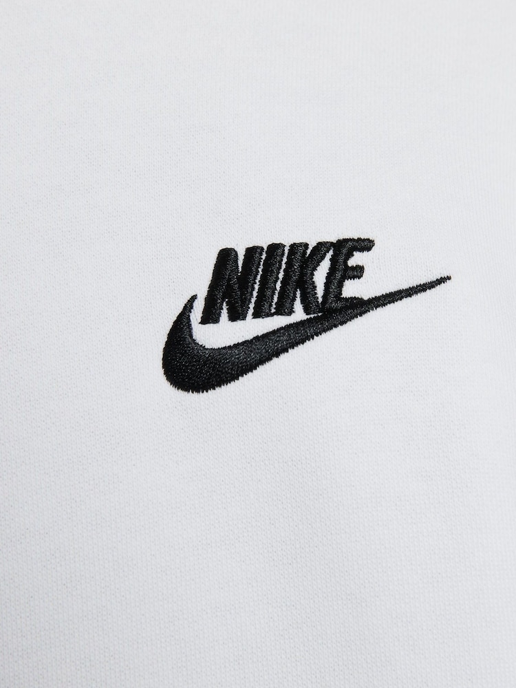 Vit - Nike Club Zip Up Huvtröja - Bild 15 av 15