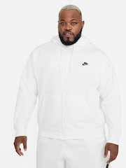 Vit - Nike Club Zip Up Huvtröja - Bild 3 av 15