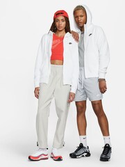 Vit - Nike Club Zip Up Huvtröja - Bild 6 av 15