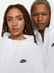 Vit - Nike Club Zip Up Huvtröja - Bild 9 av 15