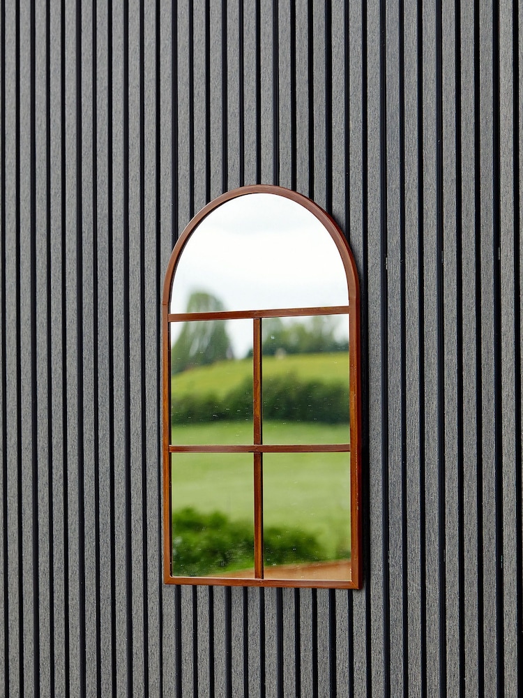 Ivyline Brown Archway Outdoor Mirror - Image 1 of 4