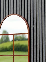 Ivyline Brown Archway Outdoor Mirror - Image 2 of 4