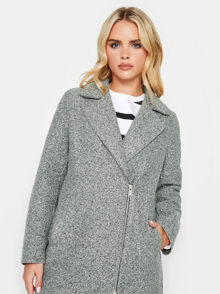 PixieGirl Petite Grey Biker Coat - Image 5 of 5