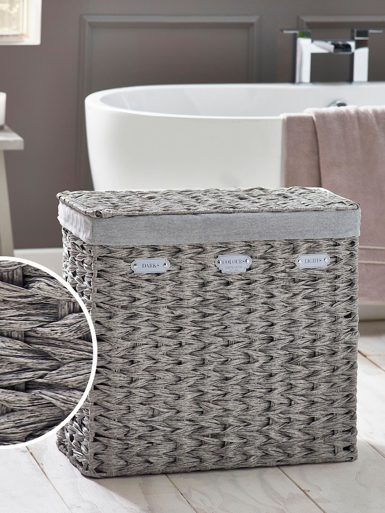 Grey Hepworth Wicker Sorter Laundry - Image 1 of 7