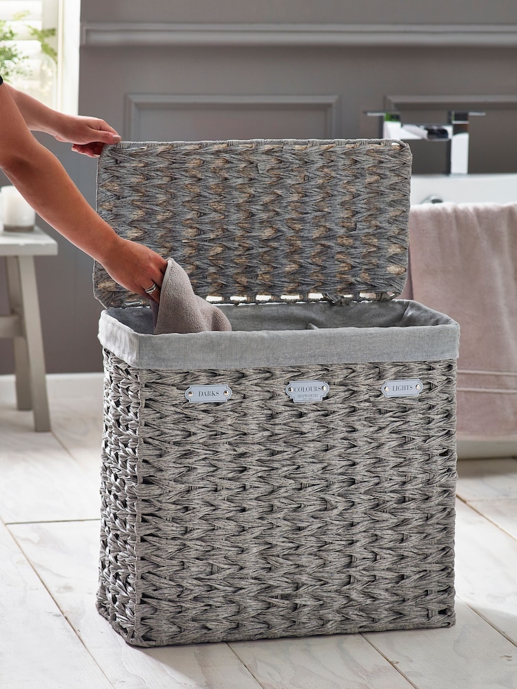 Grey Hepworth Wicker Sorter Laundry - Image 2 of 7