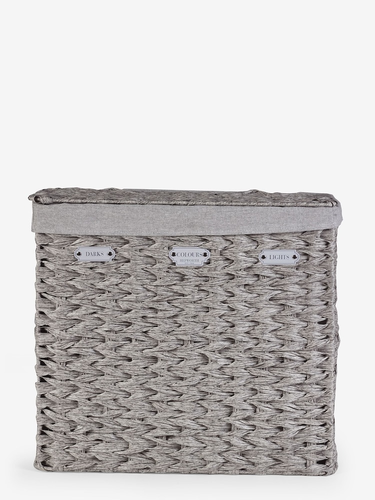 Grey Hepworth Wicker Sorter Laundry - Image 7 of 7