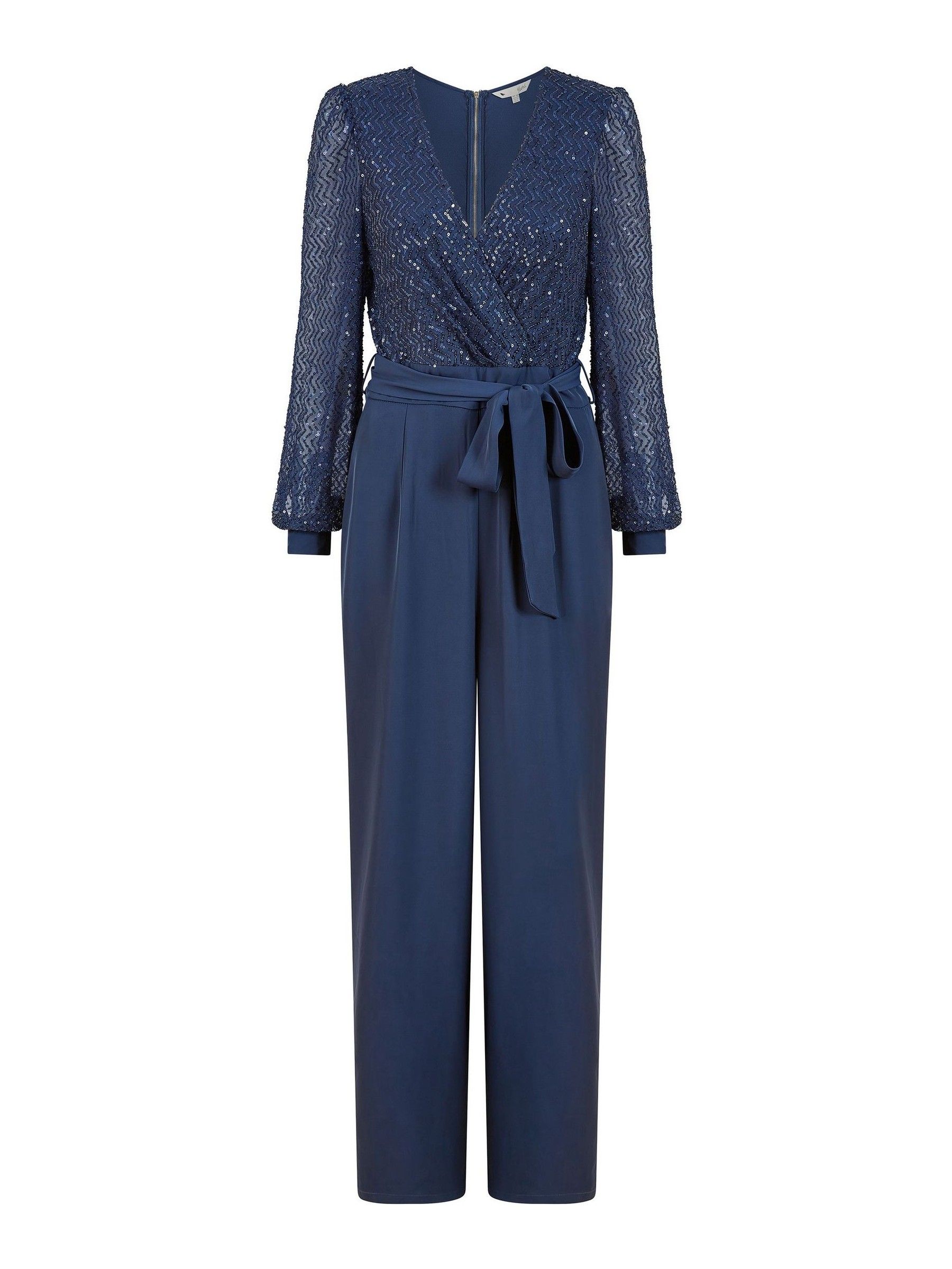 Buy Yumi Blue Sequin Jumpsuit With Long Sleeves from Next Canada
