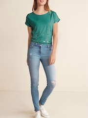 Bleach Denim Ripped Skinny Jeans - Image 1 of 6