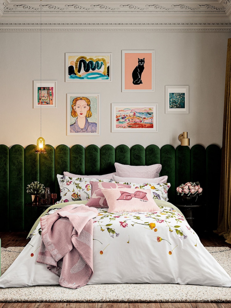 Ted Baker Multi Scattered Bouquet Duvet Cover and Pillowcase 100% Cotton Set - Image 1 of 5 Ted Baker Multi Scattered Bouquet Duvet Cover and Pillowcase 100% Cotton Set - Image 1 of 5