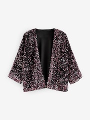 Berry Red Sequin Jacket - Image 3 of 5