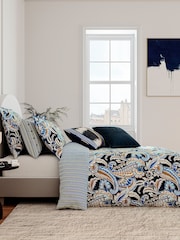 Bedeck of Belfast Midnight Tumeric Kotana 100% Cotton Duvet Cover and Pillowcase Set - Image 1 of 4
