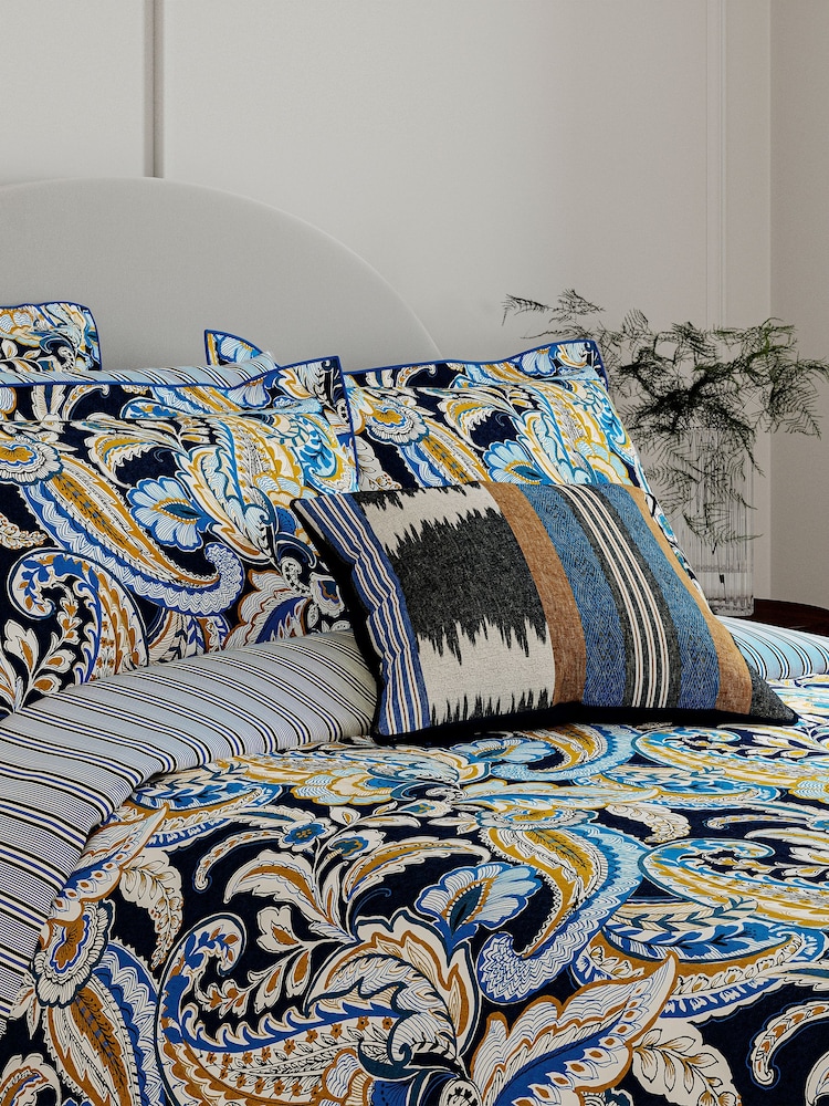 Bedeck of Belfast Midnight Tumeric Kotana 100% Cotton Duvet Cover and Pillowcase Set - Image 2 of 4