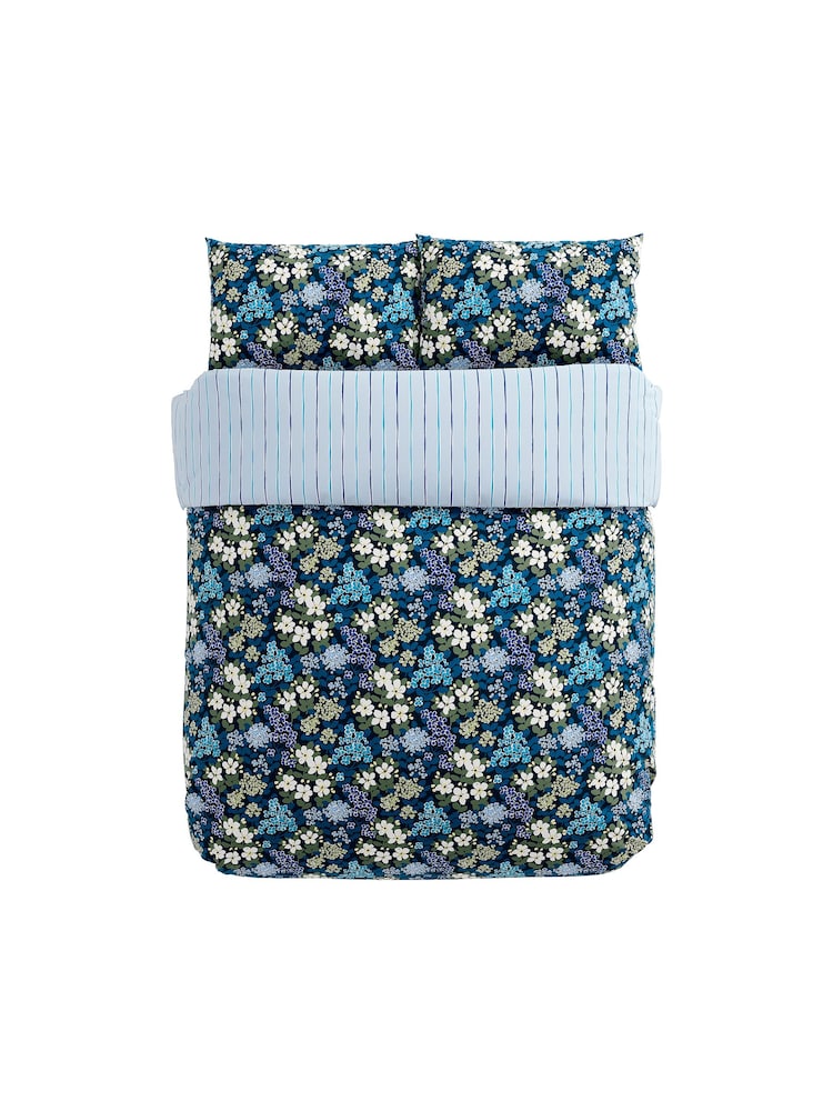 Helena Springfield Blue/Green Mia 100% Cotton Duvet Cover and Pillowcase Set - Image 4 of 4
