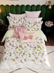 Ted Baker Pink Bow 100% Cotton Cushion - Image 1 of 6