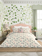 Sanderson Raspberry 100% Cotton Rubus Duvet Cover and Pillowcase Set - Image 1 of 5