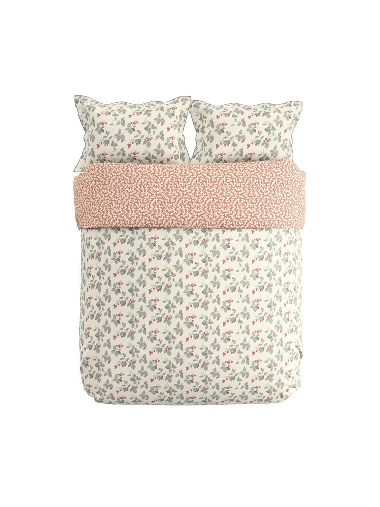 Sanderson Raspberry 100% Cotton Rubus Duvet Cover and Pillowcase Set - Image 5 of 5
