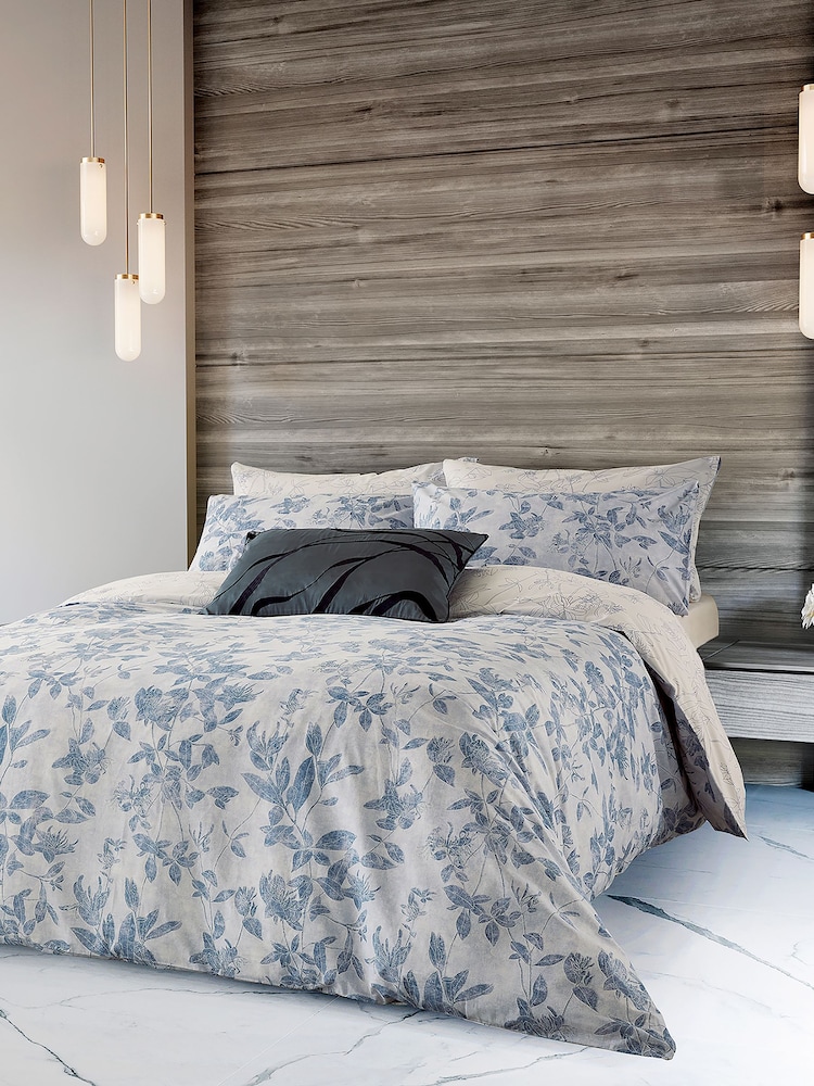 Nalu Nicole Scherzinger Surf Blue Okika 100% Cotton Duvet Cover and Pillowcase Set - Image 1 of 5