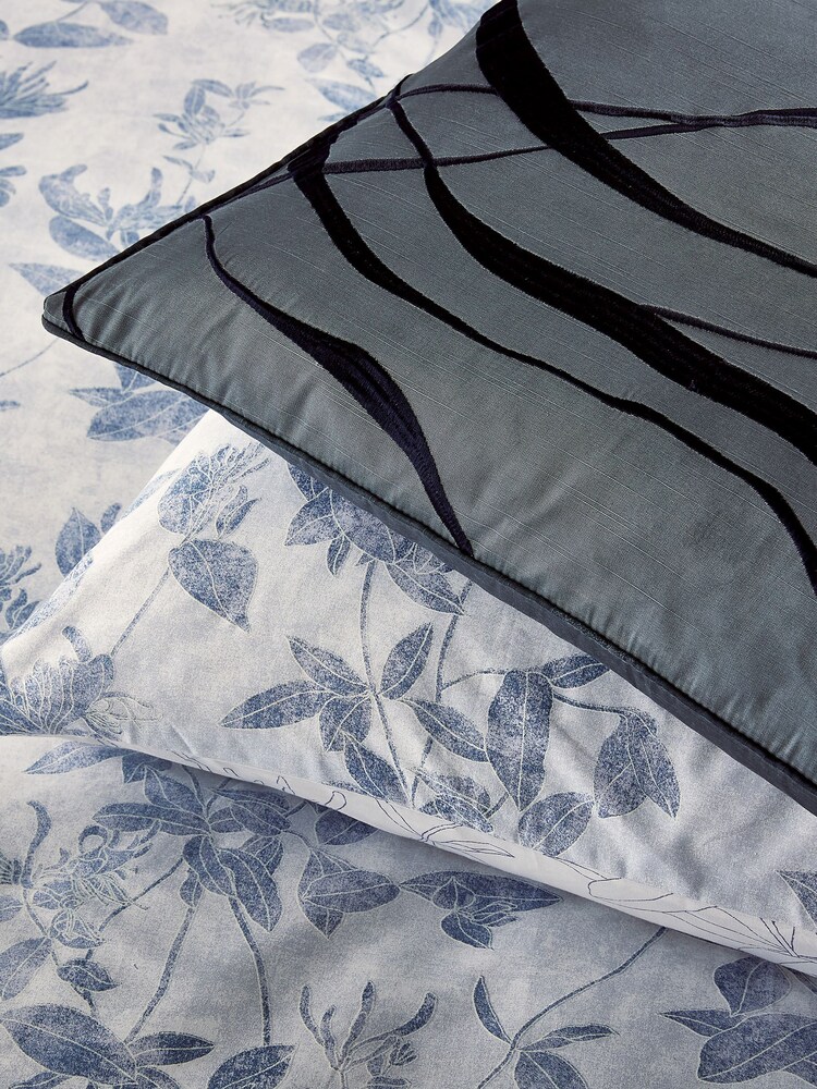 Nalu Nicole Scherzinger Surf Blue Okika 100% Cotton Duvet Cover and Pillowcase Set - Image 2 of 5