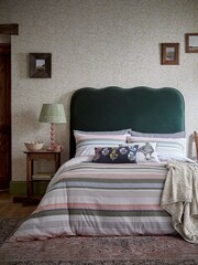 Joules Multi Bohemian Stripe 100% Cotton Duvet Cover and Pillowcase Set - Image 1 of 5