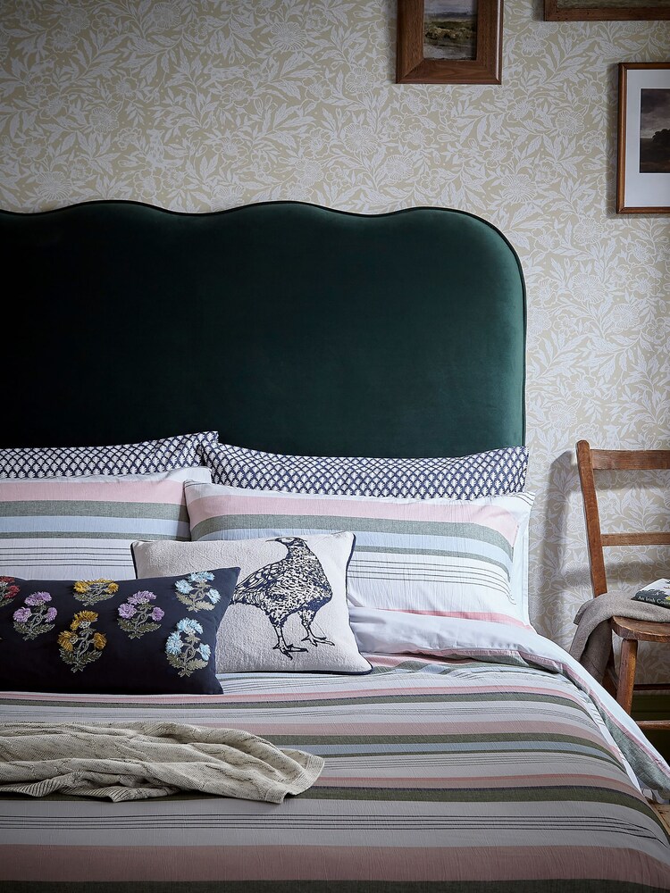 Joules Multi Bohemian Stripe 100% Cotton Duvet Cover and Pillowcase Set - Image 2 of 5