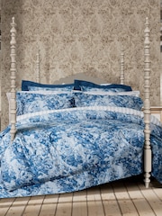 Sanderson Blue Fringed Tulip Toile 100% Cotton Duvet Cover and Pillowcase Set - Image 1 of 5