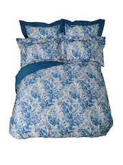 Sanderson Blue Fringed Tulip Toile 100% Cotton Duvet Cover and Pillowcase Set - Image 5 of 5