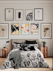 Ted Baker Mono Mono 100% Cotton Floral Duvet Cover and Pillowcase Set - Image 1 of 5