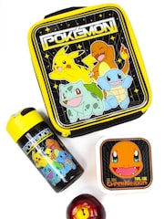 Vanilla Underground Black Pokemon Boys Black Pikachu And Squirtle Lunch Bag Bottle And 3 Snack Pots - Image 2 of 6