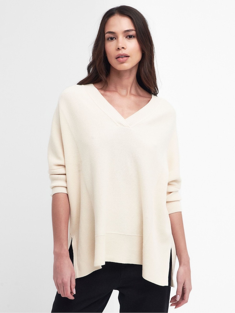 Barbour International® Green Rouse V-Neck Knitted Jumper - Image 1 of 5 Barbour International® Green Rouse V-Neck Knitted Jumper - Image 1 of 5