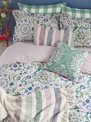 Joules Multi Beekeepers Cottage Stripe 100% Cotton Throw - Image 2 of 5
