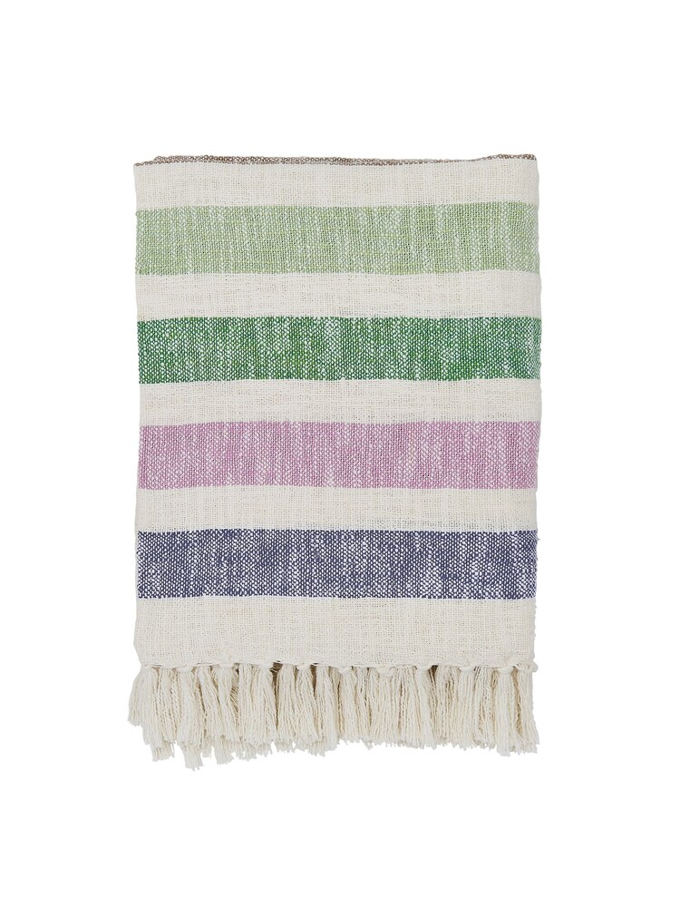 Joules Multi Beekeepers Cottage Stripe 100% Cotton Throw - Image 5 of 5