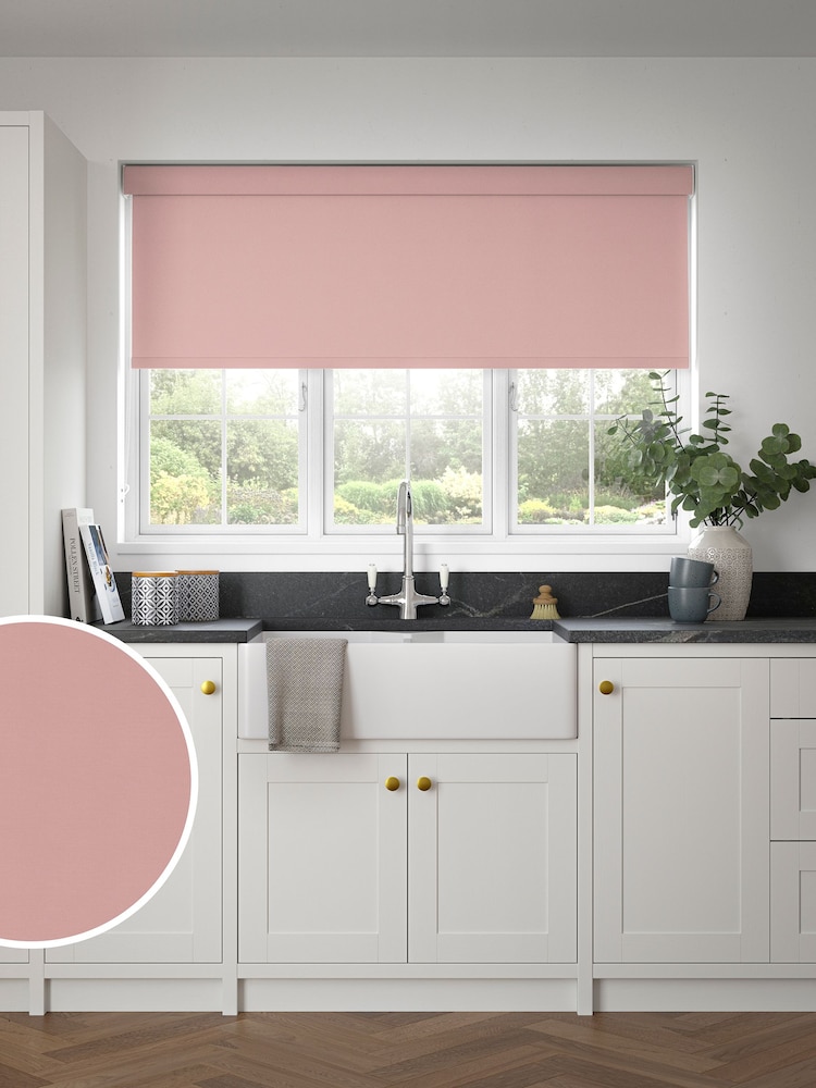 Blush Pink Glow Made to Measure Blackout Roller Blind - Image 1 of 6