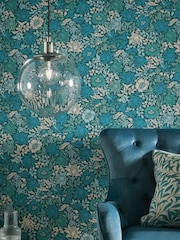 Morris & Co Slate Dove Mallow 10.05M Wallpaper - Image 1 of 2