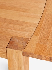 Natural Braxton Oak Veneer 6 to 10 Seat Dining Table - Image 8 of 9