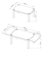 Natural Braxton Oak Veneer 6 to 10 Seat Dining Table - Image 9 of 9