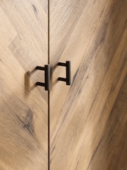 Dark Natural Bronx Chevron Oak Effect Wardrobe - Image 10 of 12