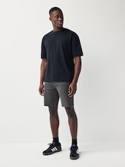 Charcoal Grey Slim Fit Stretch Chinos Shorts - Image 1 of 4