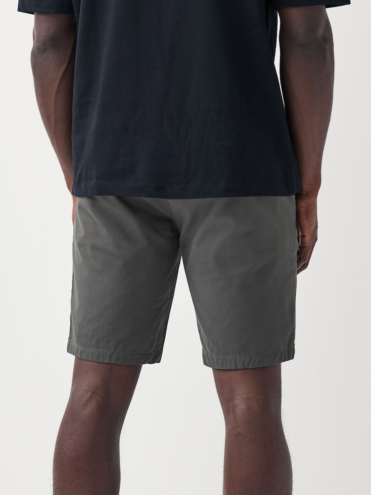 Charcoal Grey Slim Fit Stretch Chinos Shorts - Image 2 of 4