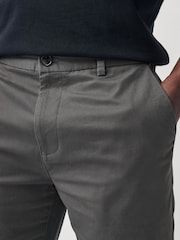 Charcoal Grey Slim Fit Stretch Chinos Shorts - Image 3 of 4