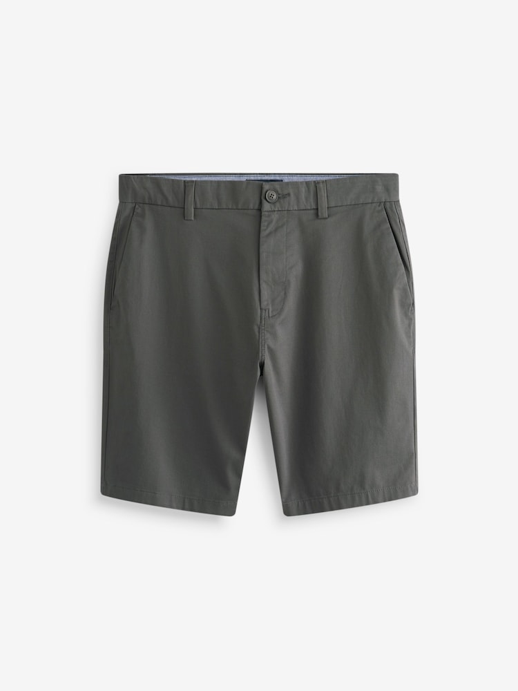 Charcoal Grey Slim Fit Stretch Chinos Shorts - Image 4 of 4