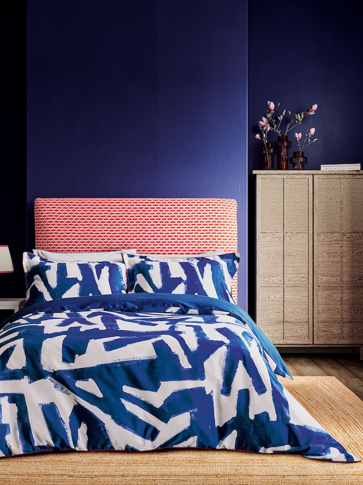 Harlequin Lapis 100% Cotton Thicket Duvet Cover and Pillowcase Set - Image 1 of 5