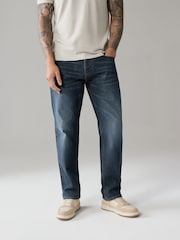 Blue Mid Straight Fit 100% Cotton Authentic Jeans - Image 1 of 10