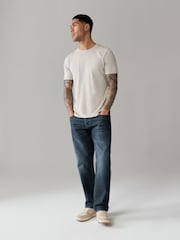 Blue Mid Straight Fit 100% Cotton Authentic Jeans - Image 2 of 10