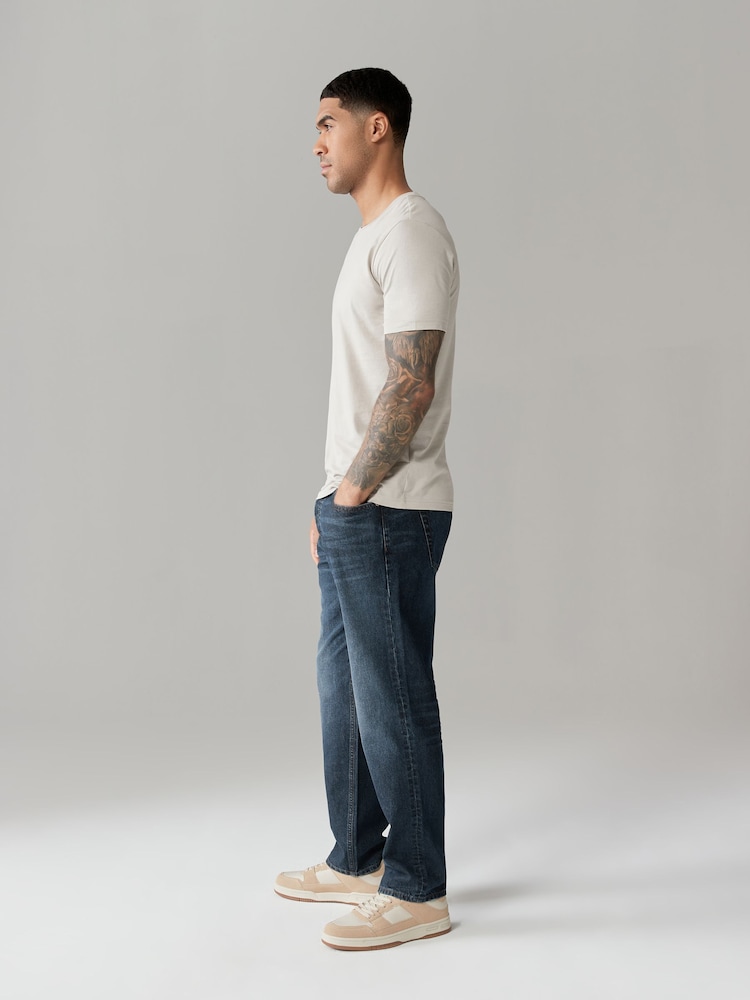 Bleu moyen - Jean authentique 100% coton - Image 3 of 10
