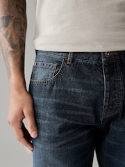 Blue Mid Straight Fit 100% Cotton Authentic Jeans - Image 5 of 10